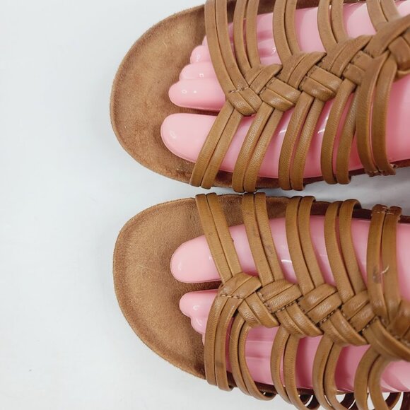 Baretraps Women's Brown Jaime Leather Low Wedge Gladiator Sandal Size 8M - Picture 3 of 7